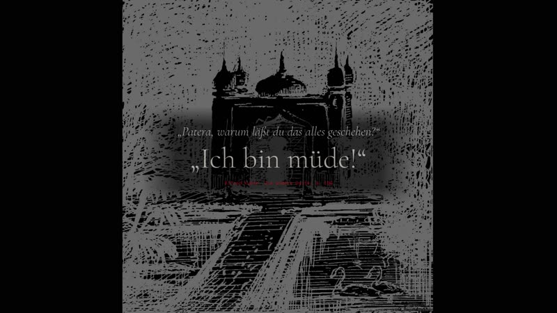 Kapitel VII: das Tor der Traumstadt als Kubin-Zeichnung, darüber „Ich bin müde!“