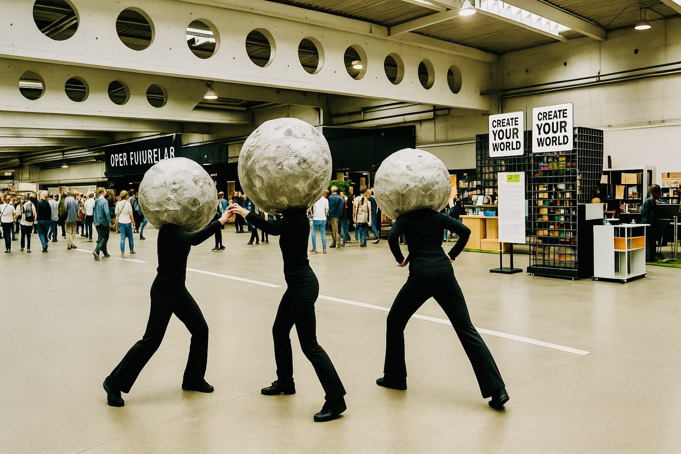 Performance mit Mondobjekten in der POSTCITY